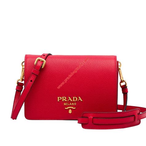 prada calf leather shoulder bag red|Prada outlet shoulder.